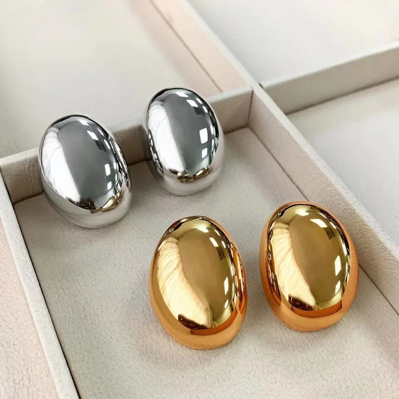 Aurora – Bold Oval & Sphere Statement Earrings