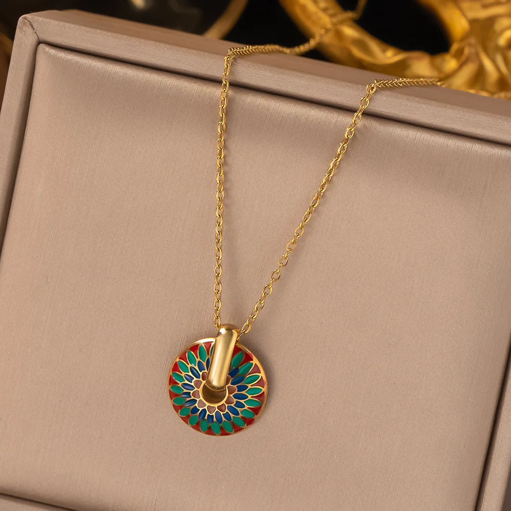 Daisy Bloom – Stainless Steel Necklace & Earrings Set