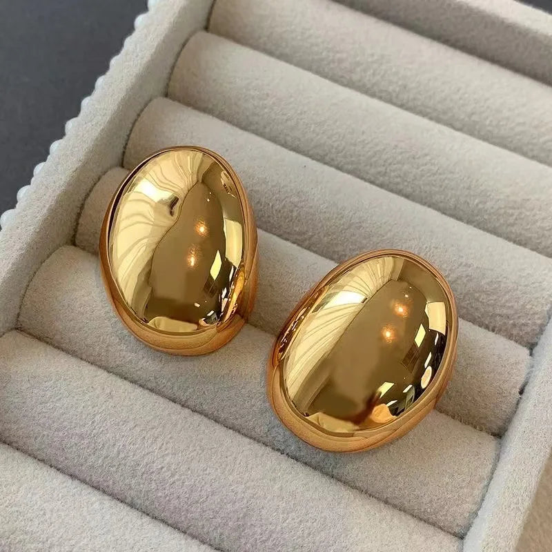 Aurora – Bold Oval & Sphere Statement Earrings