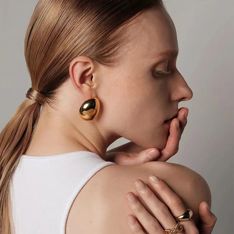 Aurora – Bold Oval & Sphere Statement Earrings