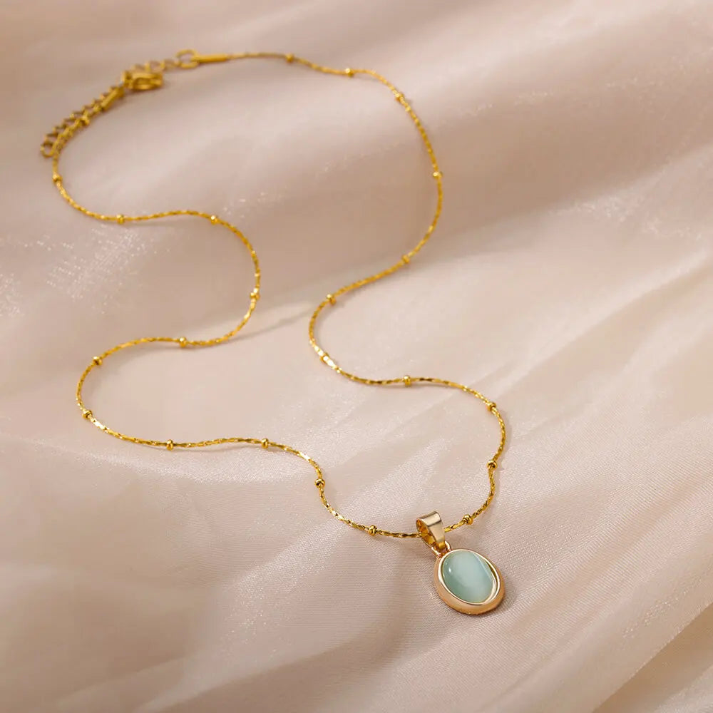 Golden Opal – Elegance Pendant Necklace