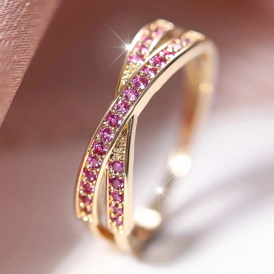 Eterna – Minimalist Stacking Cross Wedding Band