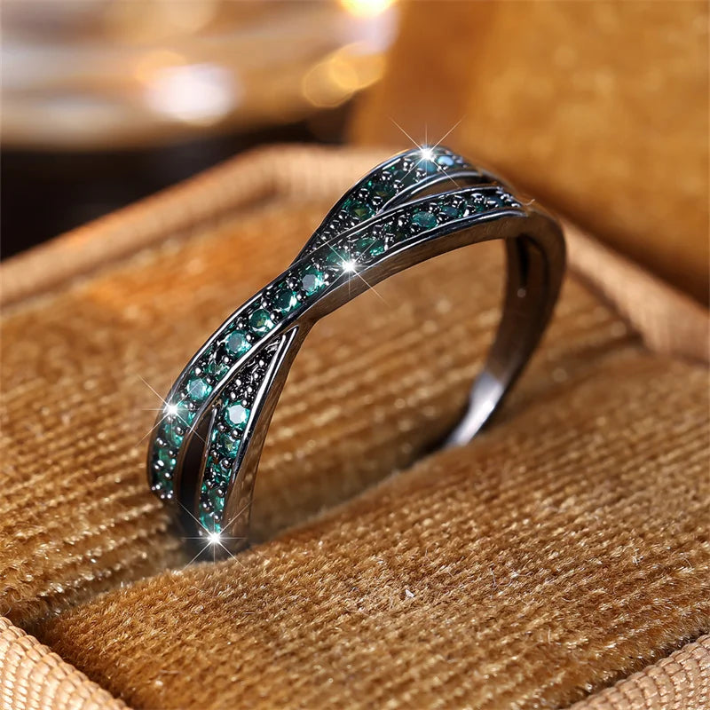 Eterna – Minimalist Stacking Cross Wedding Band
