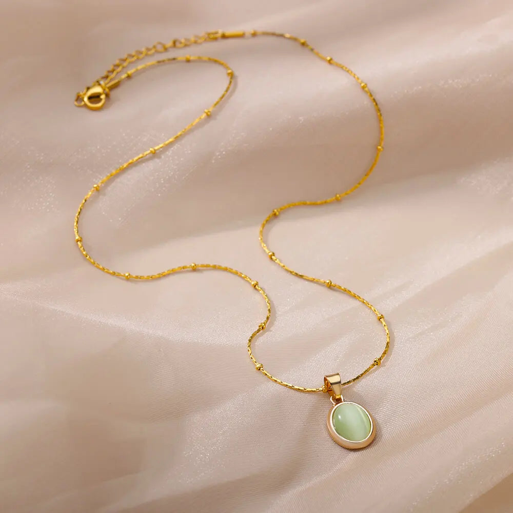 Golden Opal – Elegance Pendant Necklace