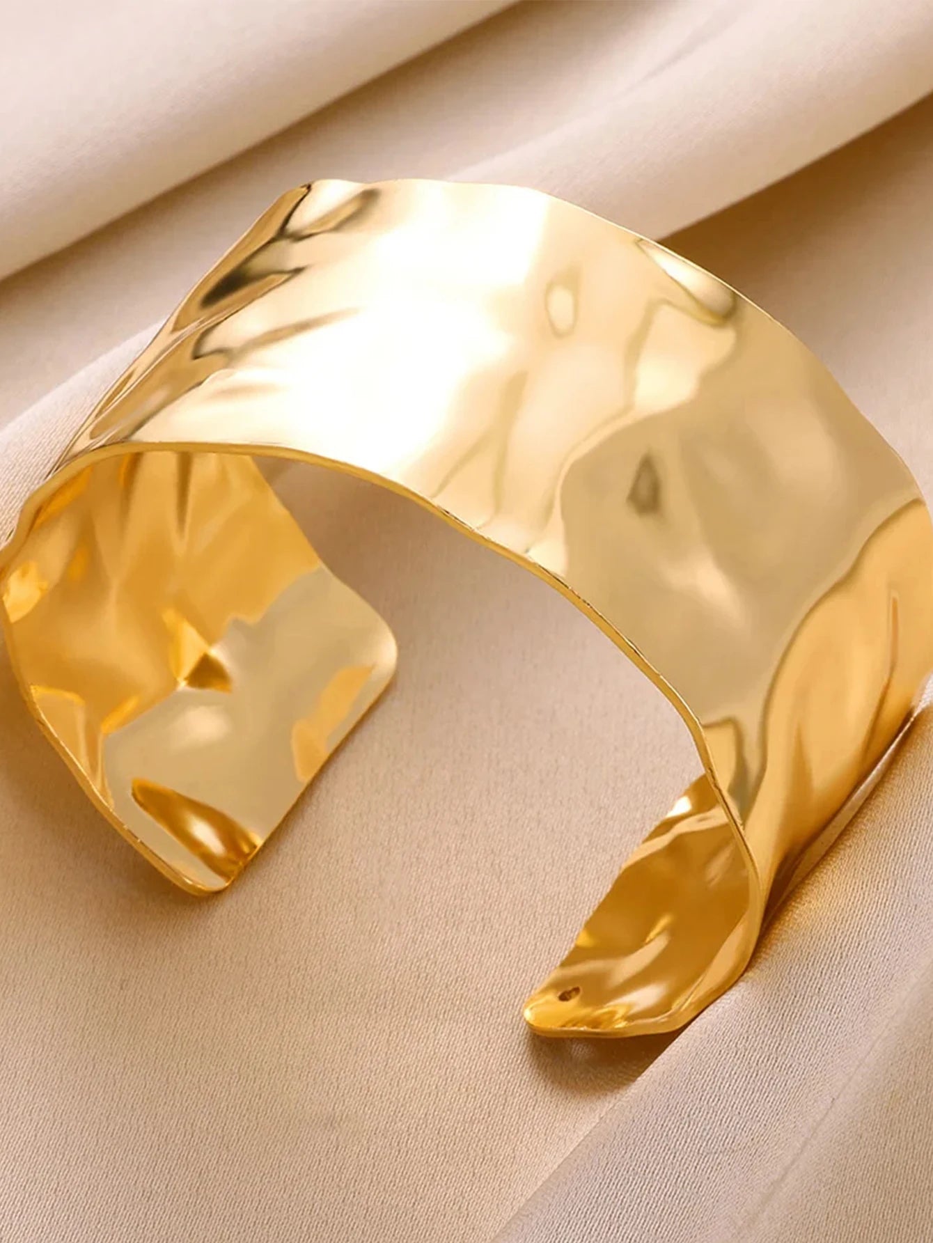 Gold & Silver Cuff Bangle Bracelet