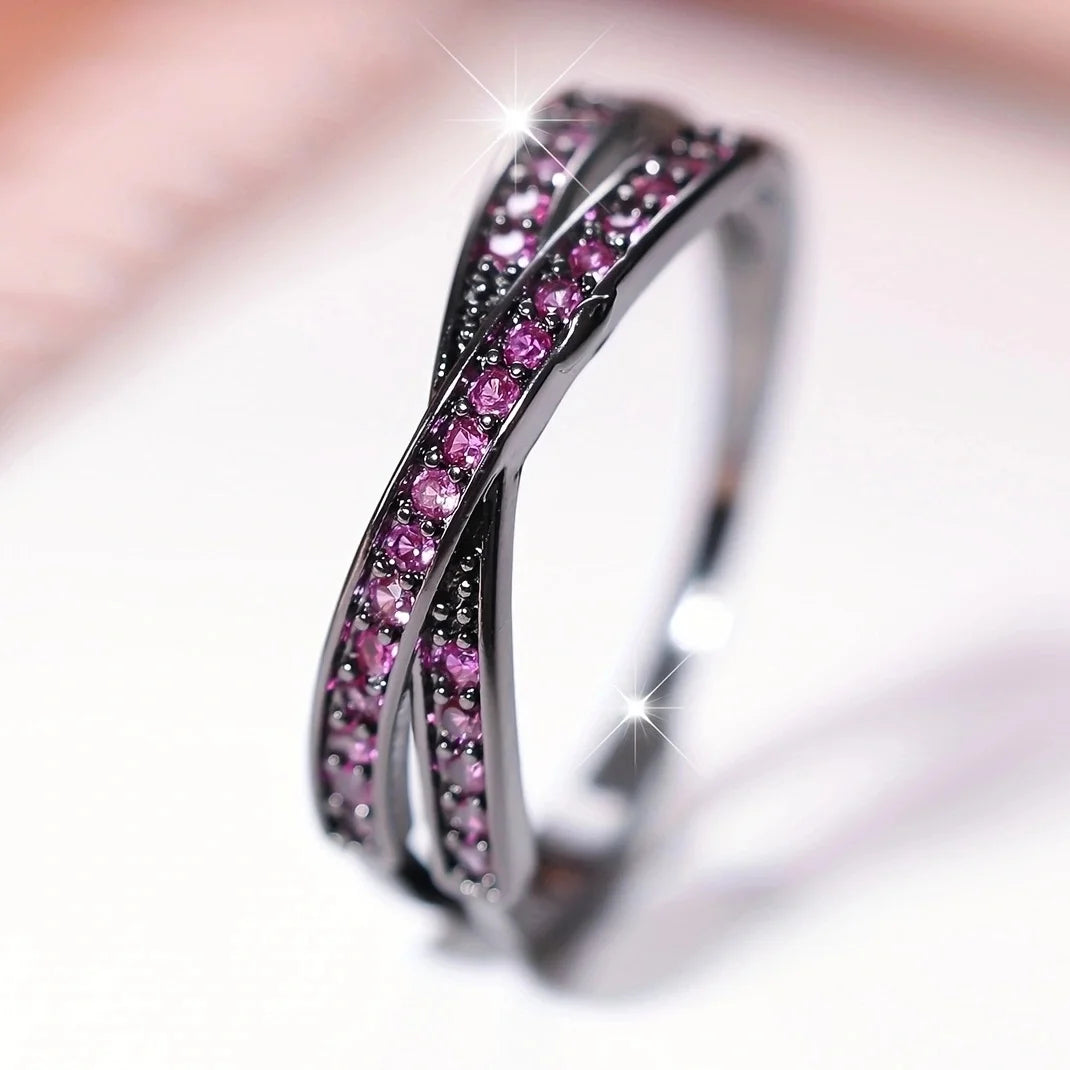 Eterna – Minimalist Stacking Cross Wedding Band