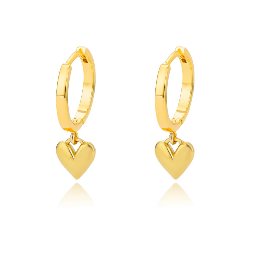 Amore – Vintage Gold Heart Earrings