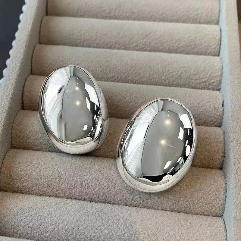 Aurora – Bold Oval & Sphere Statement Earrings