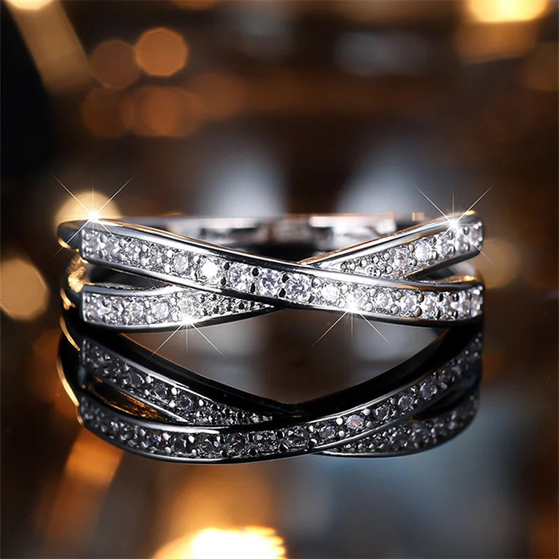 Eterna – Minimalist Stacking Cross Wedding Band