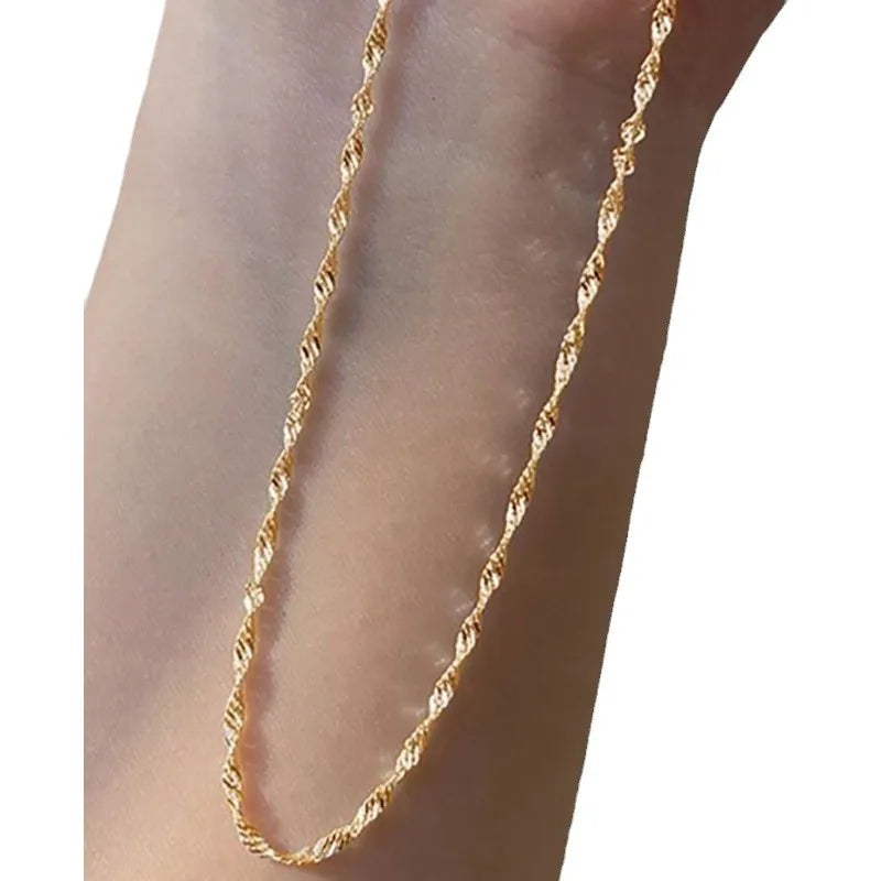 Aurora – Gold Plated Stainless Steel Clavicle Chain Necklace