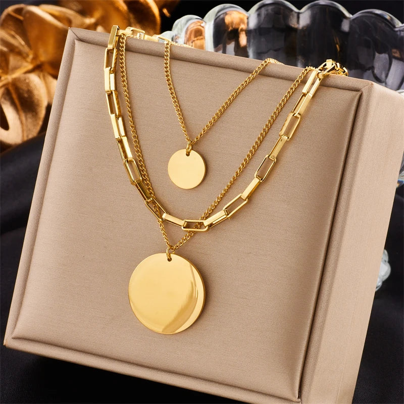Aurora – 3-in-1 Round Pendant Necklace