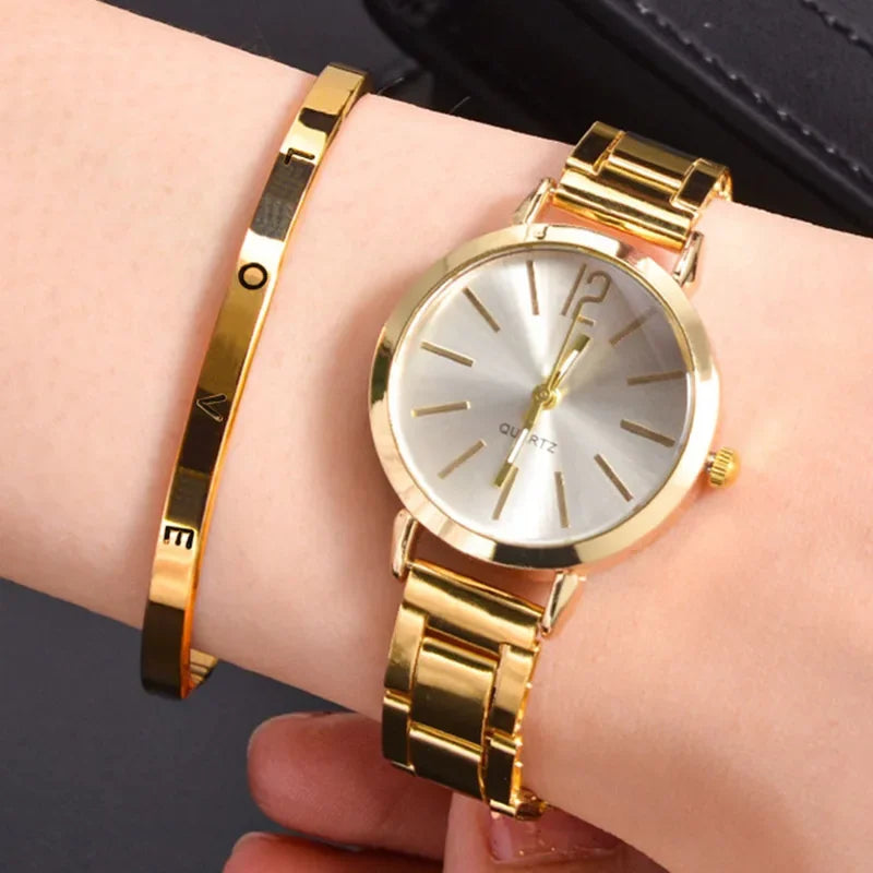 Luna – Luxury Gold Bracelet Quartz Watch