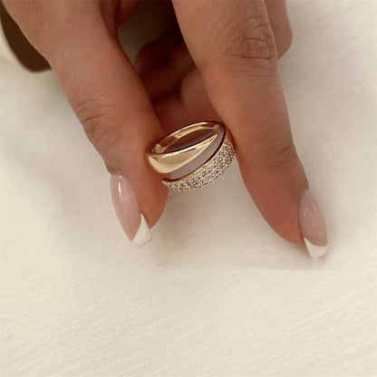 Celeste – Adjustable Zircon Copper Ring