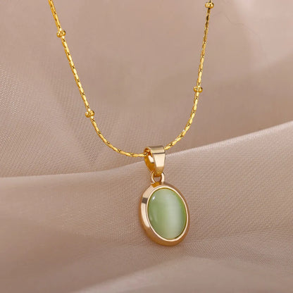 Golden Opal – Elegance Pendant Necklace