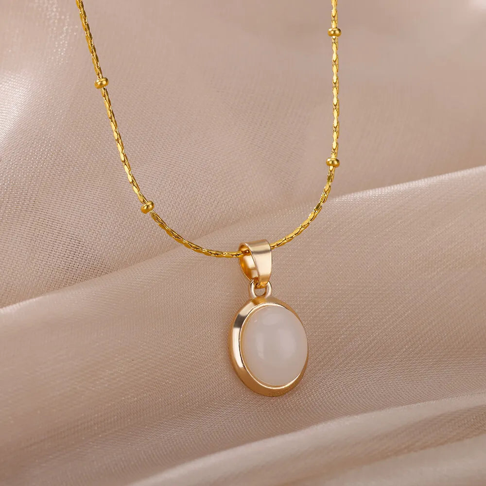 Golden Opal – Elegance Pendant Necklace