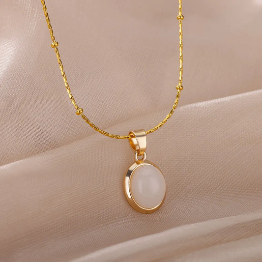 Golden Opal – Elegance Pendant Necklace