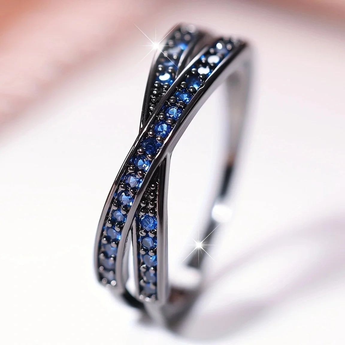 Eterna – Minimalist Stacking Cross Wedding Band