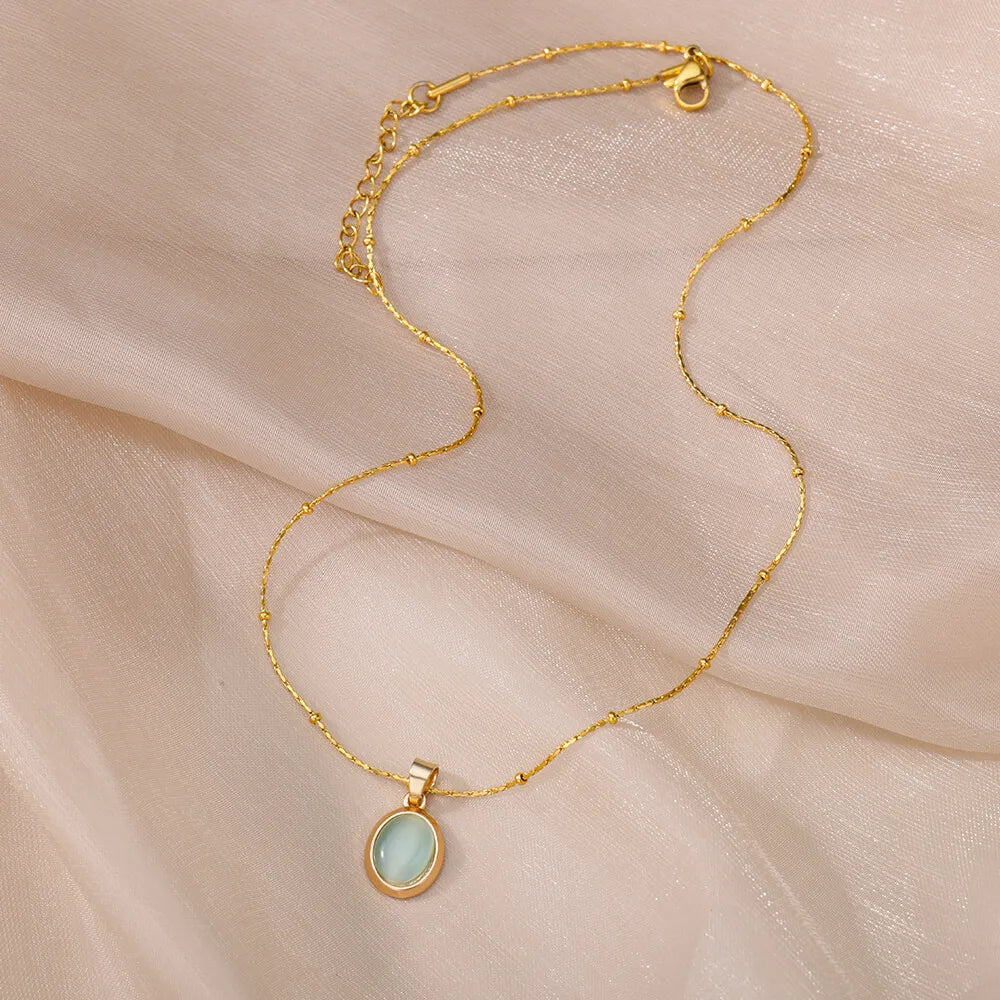 Golden Opal – Elegance Pendant Necklace