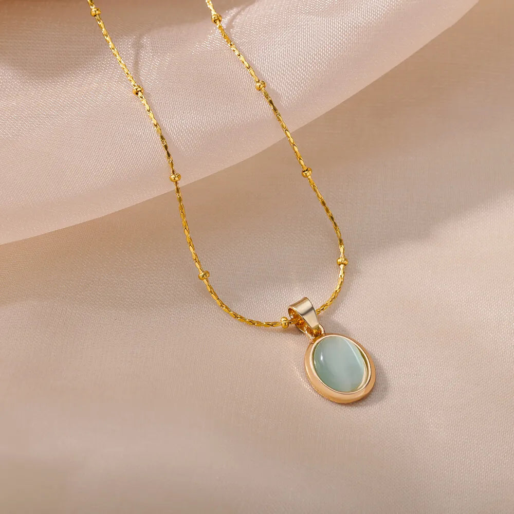 Golden Opal – Elegance Pendant Necklace
