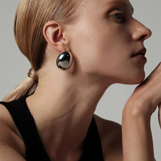 Aurora – Bold Oval & Sphere Statement Earrings