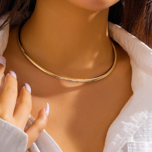 Vintage Gold Torques Choker Necklace
