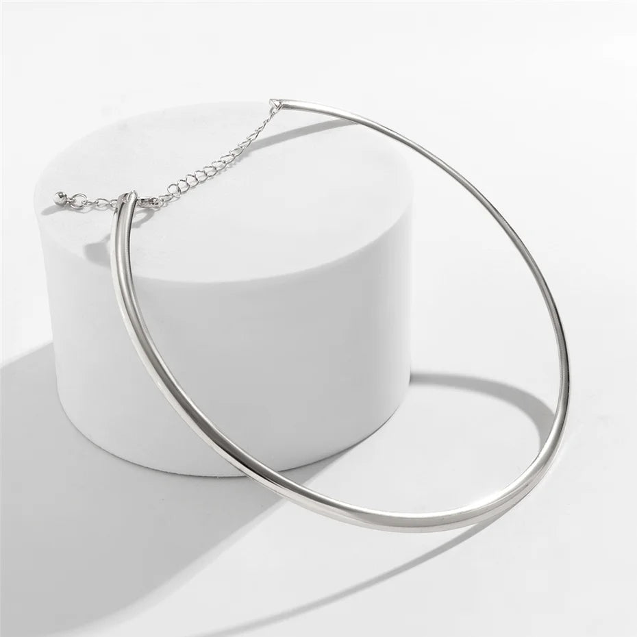 Vintage Gold Torques Choker Necklace