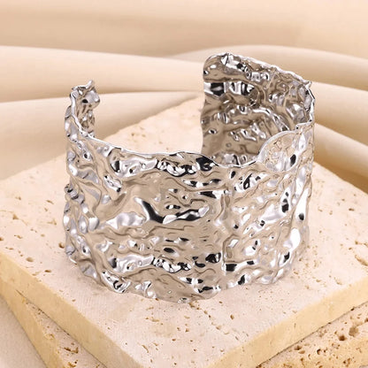 Gold & Silver Cuff Bangle Bracelet