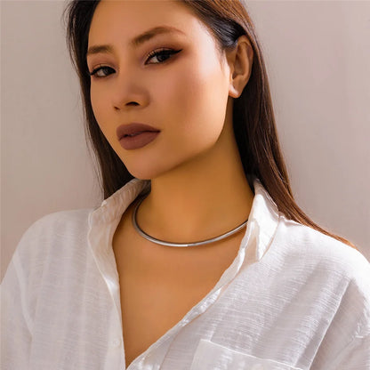 Vintage Gold Torques Choker Necklace