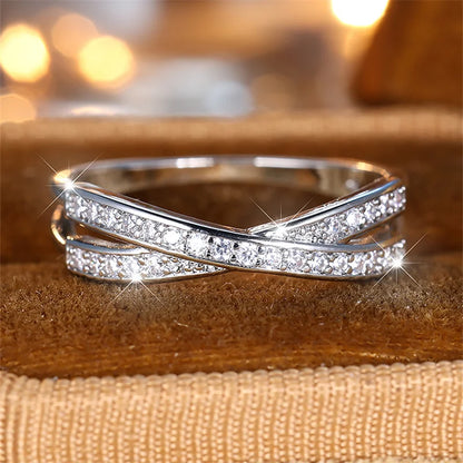 Eterna – Minimalist Stacking Cross Wedding Band