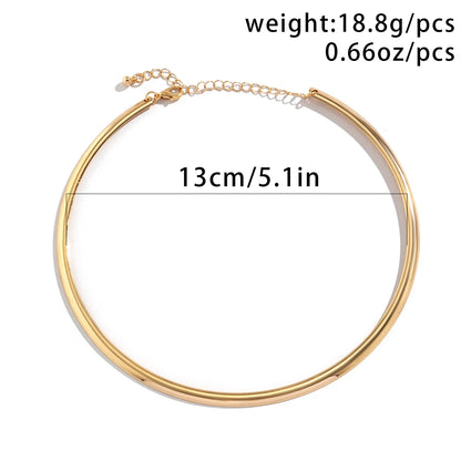 Vintage Gold Torques Choker Necklace