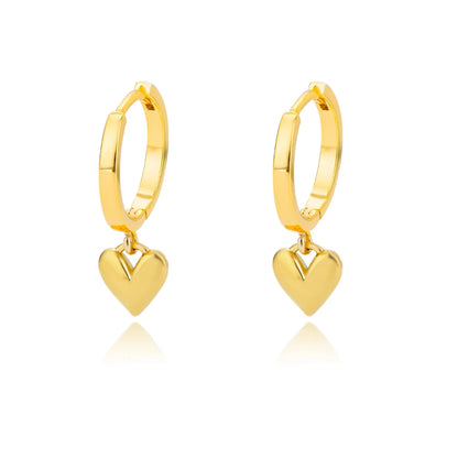 Amore – Vintage Gold Heart Earrings