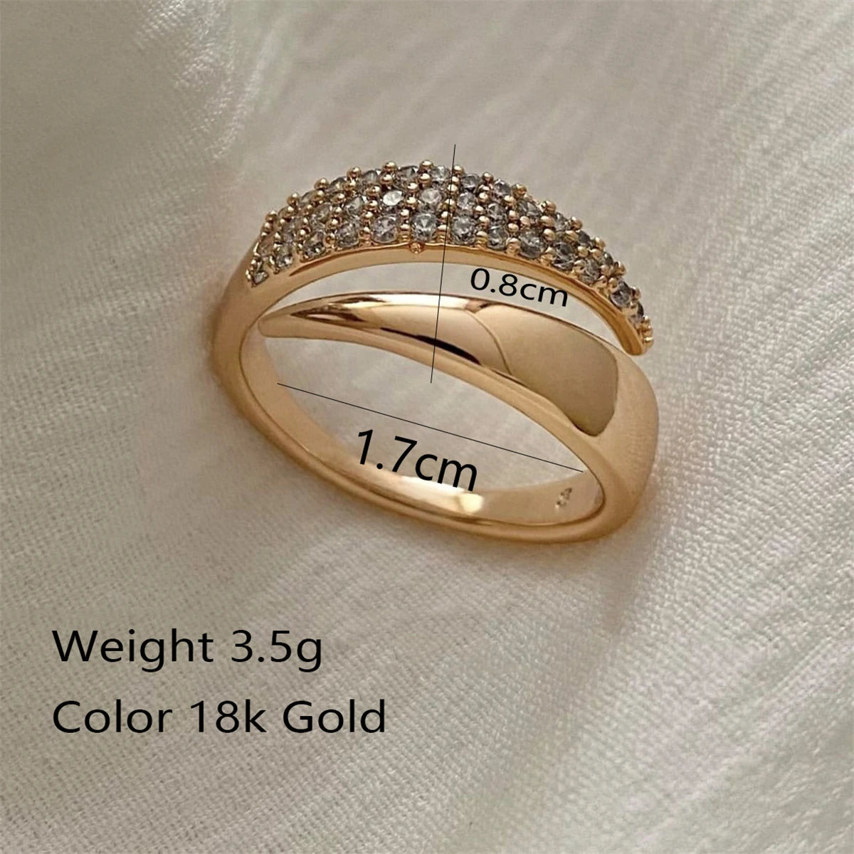 Celeste – Adjustable Zircon Copper Ring