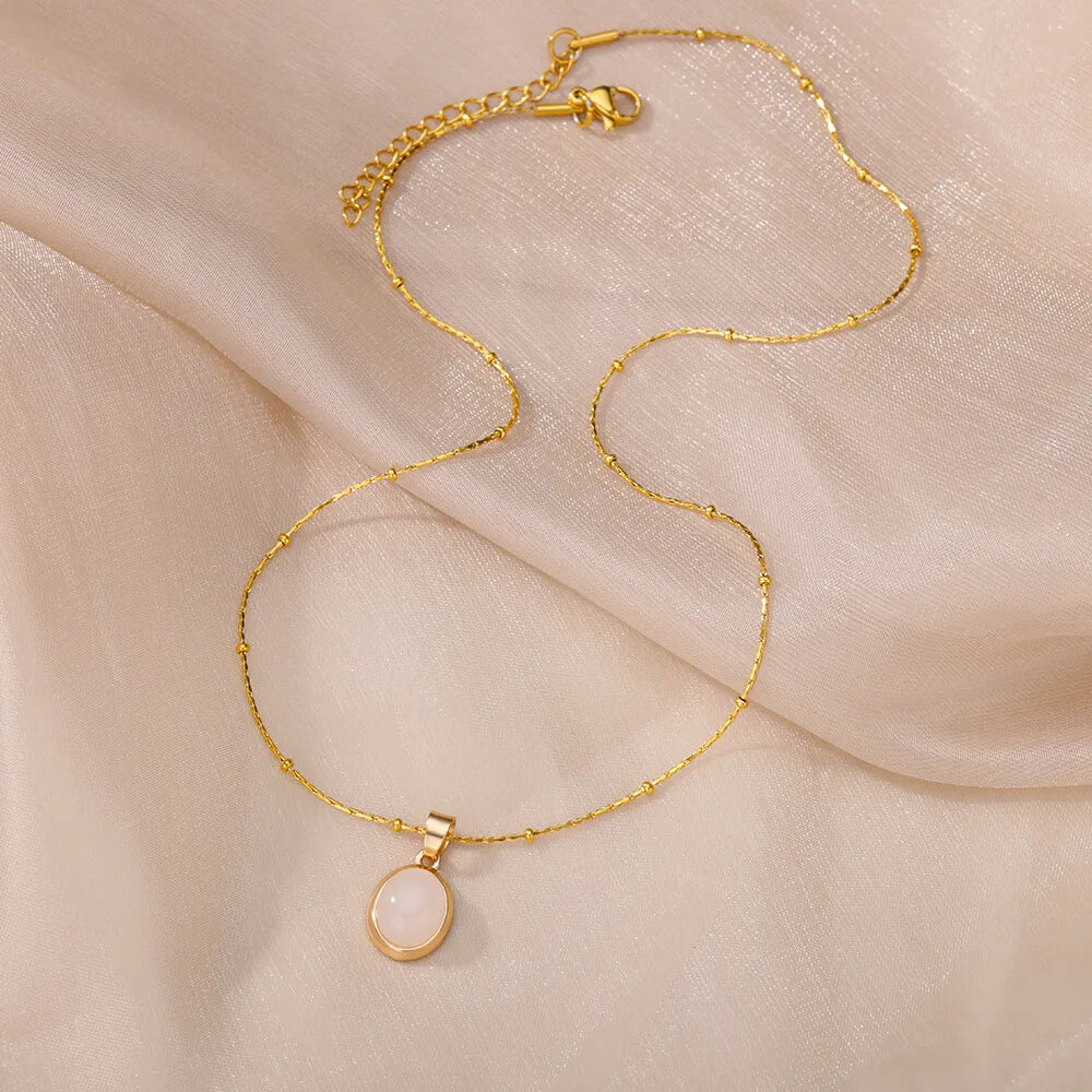 Golden Opal – Elegance Pendant Necklace