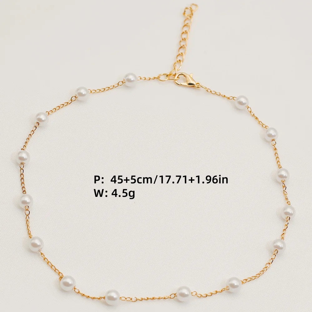 Pearl Lace – Gold Choker Necklace