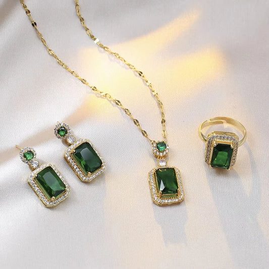 Solara – Classic Women's Three-Piece Jewelry Set