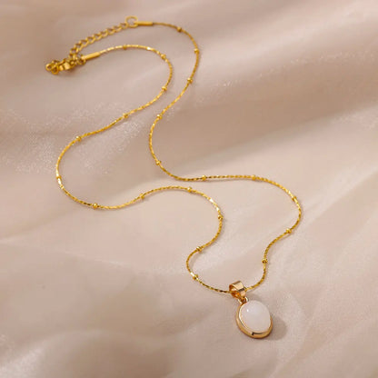 Golden Opal – Elegance Pendant Necklace