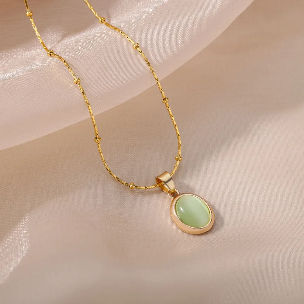 Golden Opal – Elegance Pendant Necklace