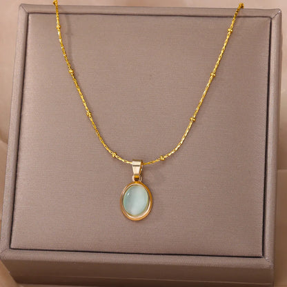 Golden Opal – Elegance Pendant Necklace