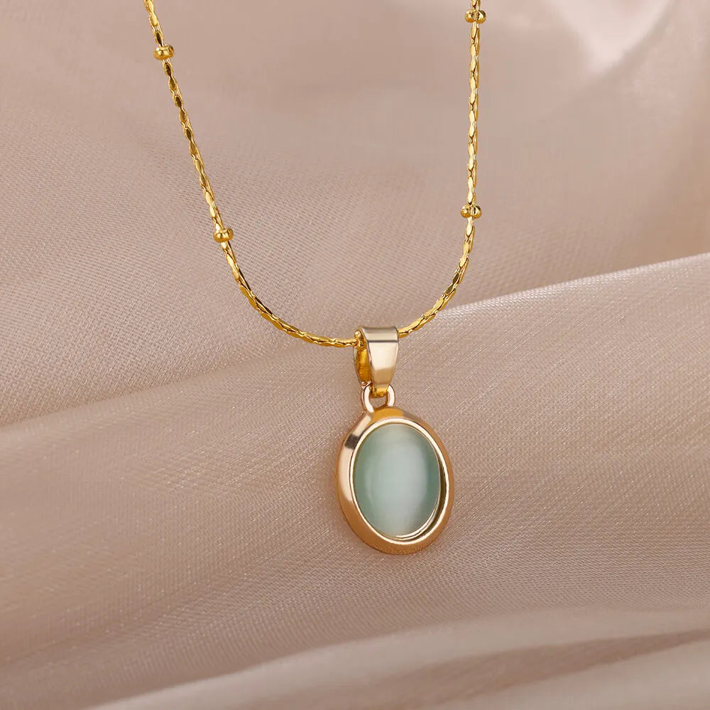Golden Opal – Elegance Pendant Necklace