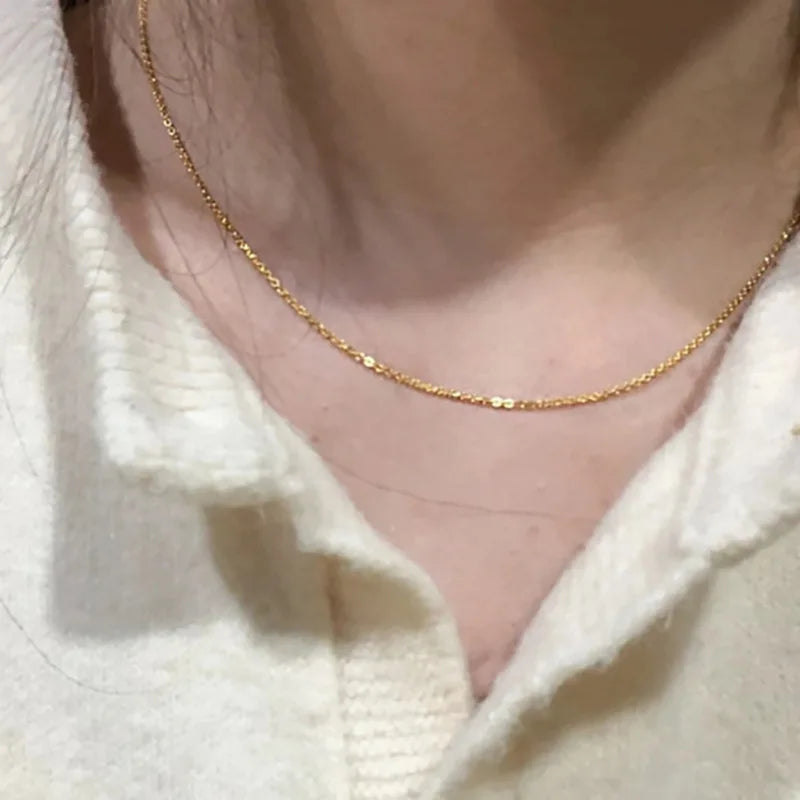 Aurora – Gold Plated Stainless Steel Clavicle Chain Necklace