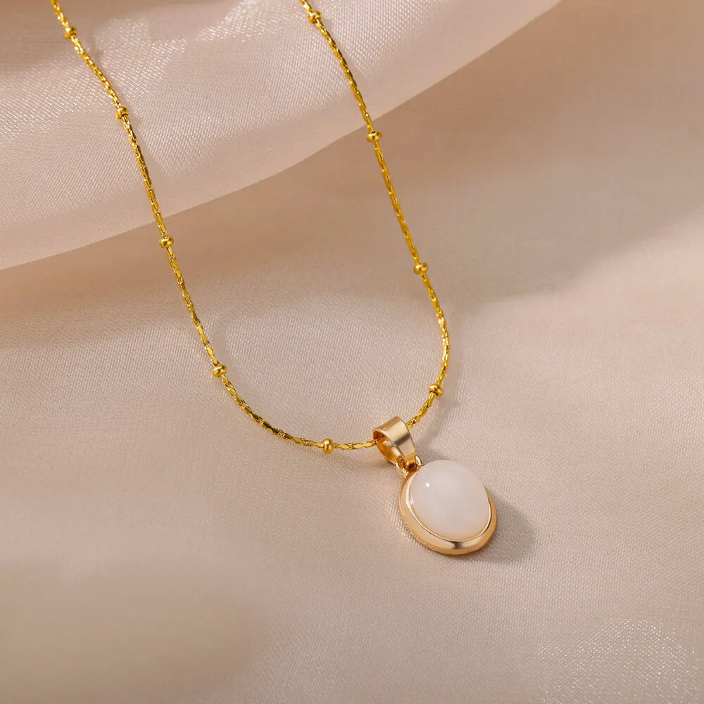 Golden Opal – Elegance Pendant Necklace